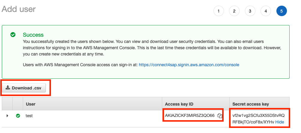 IAM User Credentials